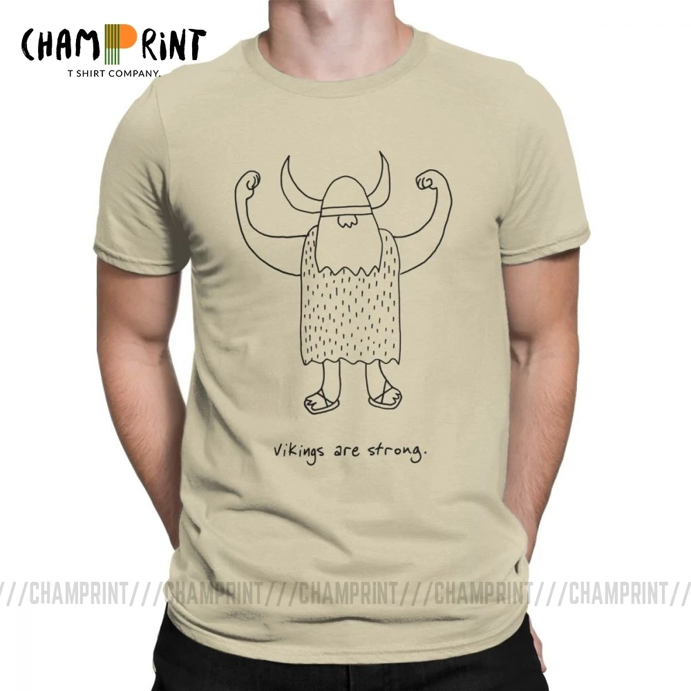 Мужская футболка Vikings Are Strong Humor Graphic футболки с коротким рукавом и круглым вырезом