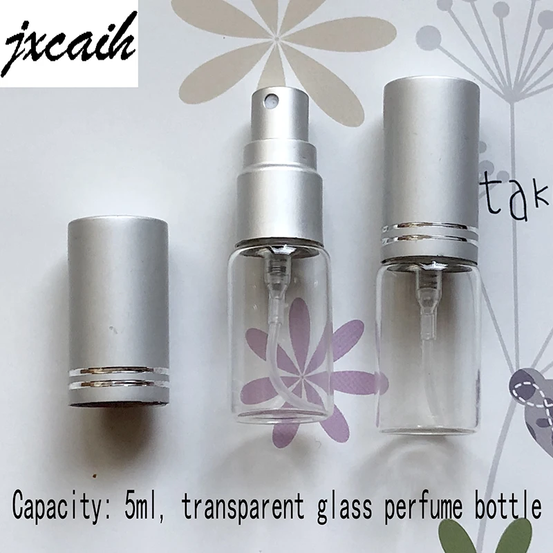 Jxcia 5Ml (100 Pieces) Travel Portable Perfume Spray Bottle Sample Empty Atomizer Mini Refillable Cosmetic Container