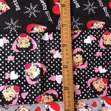 1 ярд Рождество Бетти эластичный хлопок трикотажная ткань швейная ткань футболка ручной работы DIY Джерси/пижамы