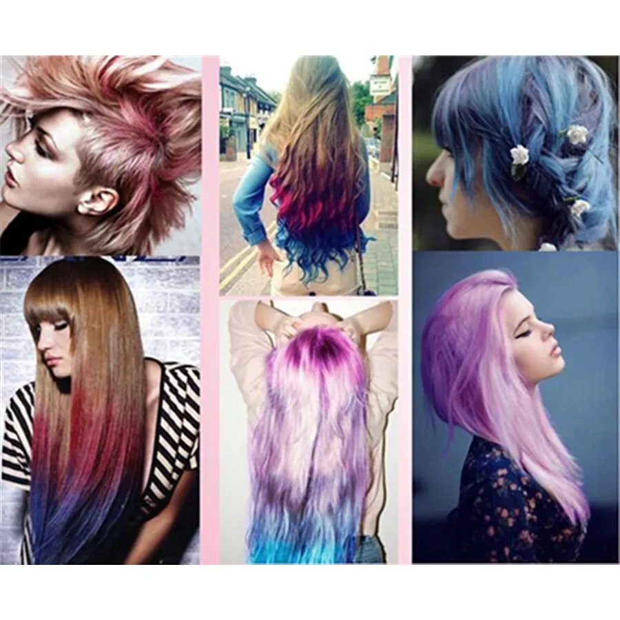 7 Colors Fashion Temporary Vibrant Glitter Instant Highlights Streaks Hair  Color Coloring Style Styling Care Dye Chalk Pen - Hair Color - AliExpress