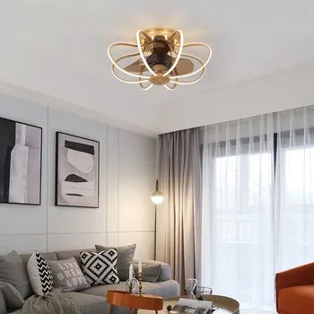 

LED Ceiling Fan Light Frequency Conversion Modern Light Luxury Ceiling Fan Light Restaurant Ceiling Fans with Lights