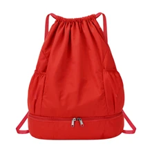 Drawstring Йога пляжная сумка для занятий спортом в тренажерном зале водонепроницаемый сухой влажный разделенный пляжный рюкзак тренировочный отсек большой емкости