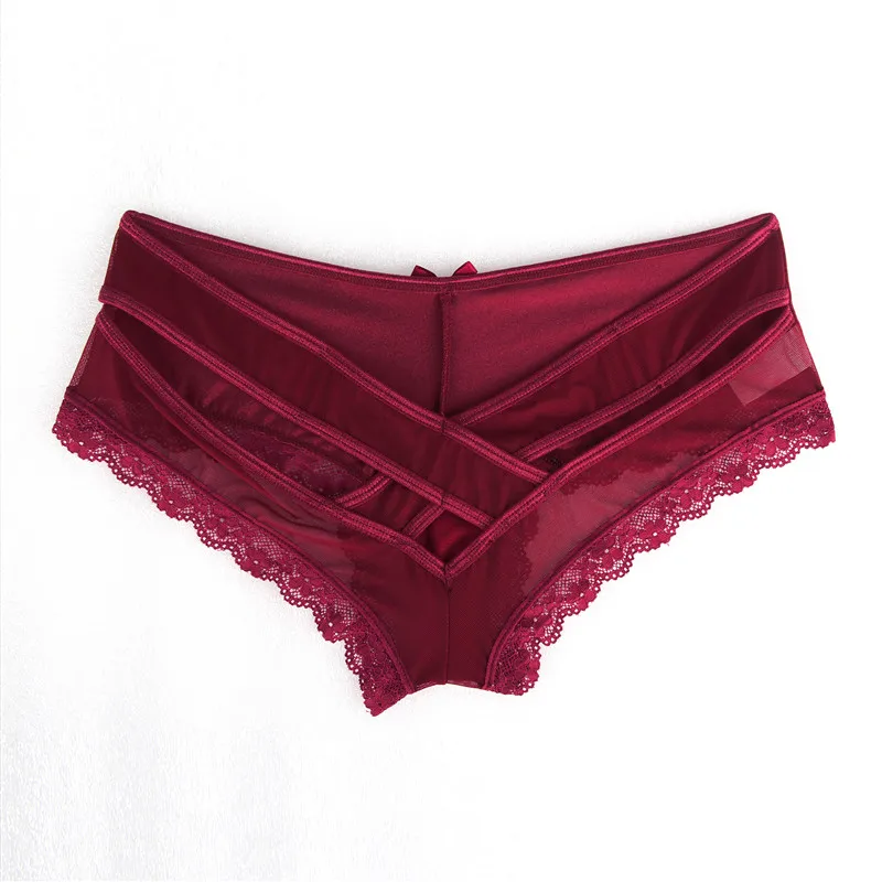 Comeonlover Lace See-through Lady Underwear Hollow Out Red Black Enchanting Panties Queen Size Fashion Sexy Culotte Femme PI5171