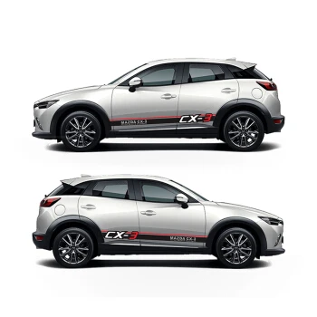 Украшение на дверь автомобиля для Mazda CX-3 Mark Levinson, автомобильные наклейки - Название цвета: White car