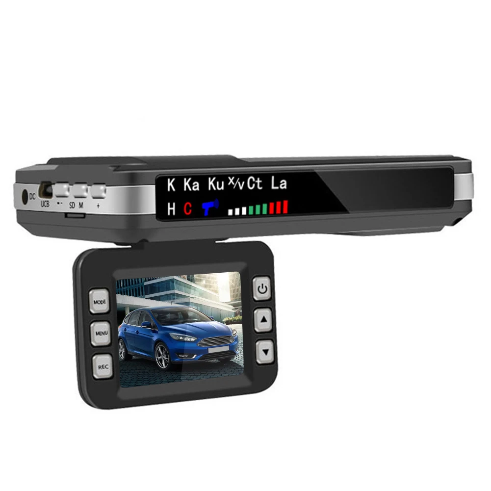 Vodool 2 em 1 hd câmera do carro dvr dashboard câmera inglês russo voz detector de radar x k ct la câmera traço do carro dvr para o carro