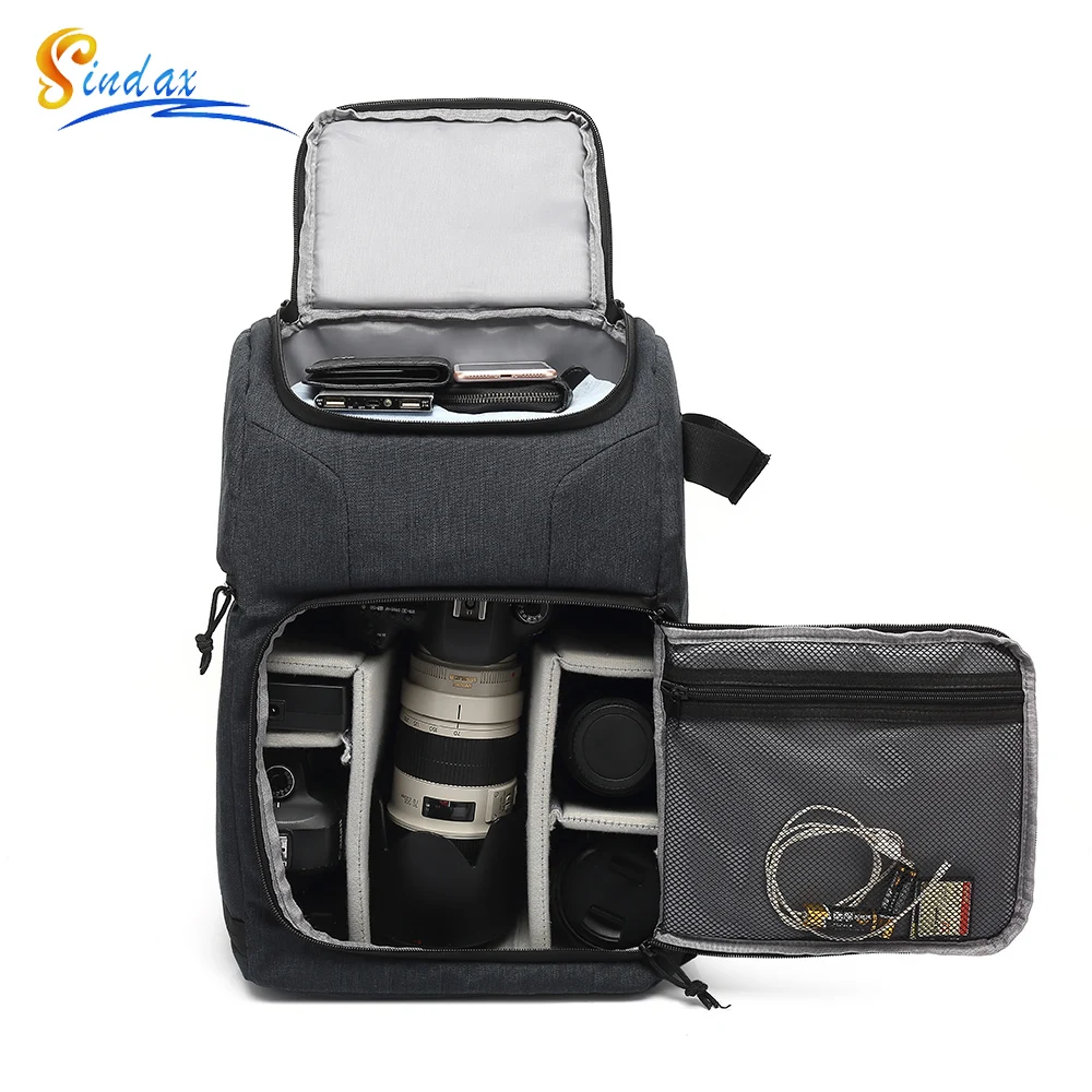 Cheap Waterproof Camera Bag Photo Cameras Backpack For Canon Nikon Sony Xiaomi Laptop DSLR WDgDgyLaz