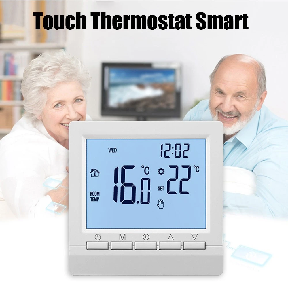 Termostato de caldera de Gas, estufa de pared, LCD Digital programador de temperatura ajustable, controlador de temperatura desnuda|Sistema de control de temperatura inteligente| - AliExpress
