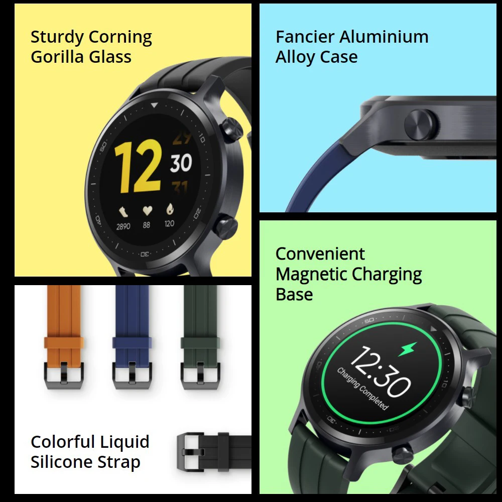 Watch- Sturdy corning gorilla glass, Fancier Aluminium Alloy Case- Smart cell direct 