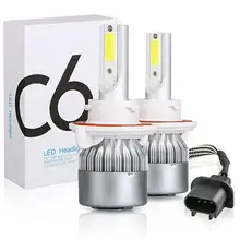 H4 H7 светодиодный автомобилей головной светильник C6 H1 H13 Фары Светильник 9007 H13 6000K 72W фары для 8000LM все в одной машине