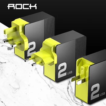 

ROCK 30W Dual Port Fast Charge for EU US UK Mobile Phone Charger PD3.0 QC4.0 FCP SCP Quick Charge for iPhone X 8 Huawei P20 P30