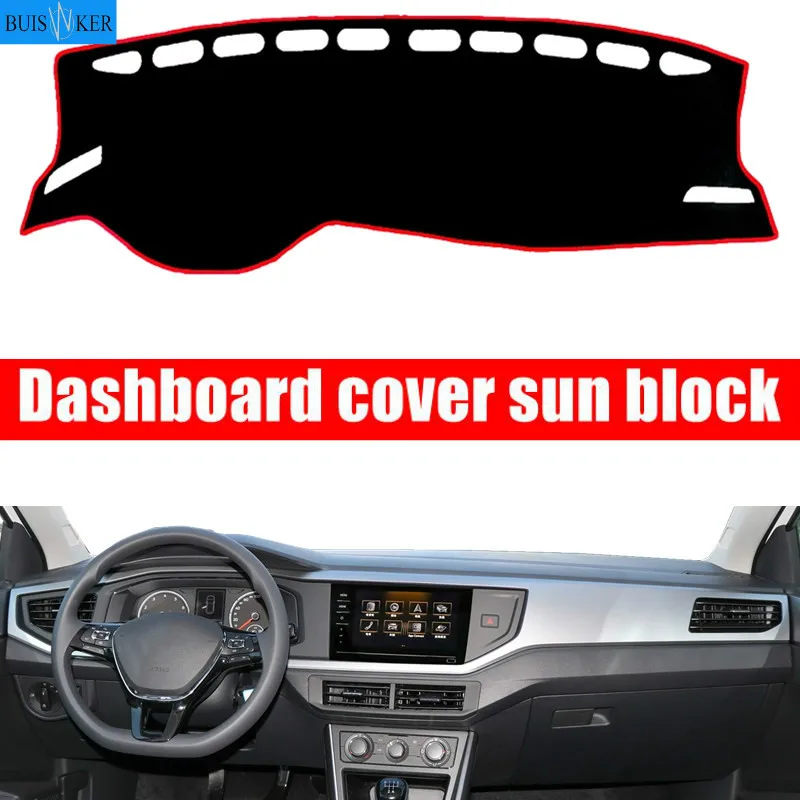 For Volkswagen VW POLO MK6 2018 2019 2020 Car Dashboard Cover Mat Pad