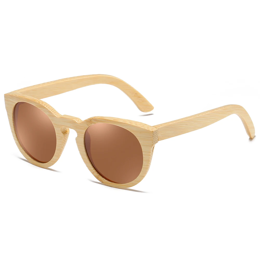 GM Дизайн Женские бамбуковые солнцезащитные очки с поляризованными зеркальными линзами бамбуковые деревянные солнцезащитные очки с деревянной коробкой - Цвет линз: Brown