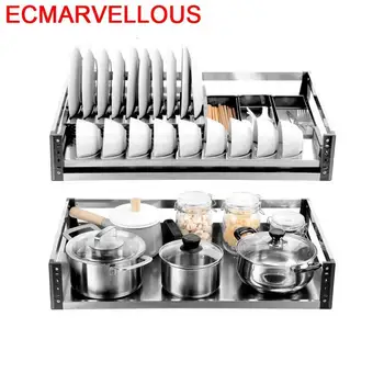 

Para Armario De Cosina Mutfak Malzemeleri Cucina Stainless Steel Cuisine Cozinha Organizer Kitchen Cabinet Storage Basket