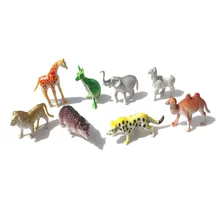 Стиль однотонные льва желтовато-коричневый медведь Daishu слон овец с леопардовым принтом жирафа детская Пластик и резиновая модель игрушки