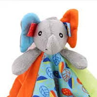 Elephant Детское мягкое полотенце, игрушки, погремушки для младенцев, успокаивающее полотенце, успокаивающее одеяло, милое полотенце в форме животного, развивающие плюшевые детские игрушки - Цвет: Elephant