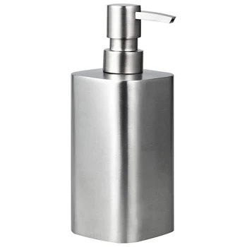 

16-Ounce Soap Dispenser Stainless Steel Dispenser Bottle for Hand Soap, Liquid, Kitchen Sink and Bathroom Countertop