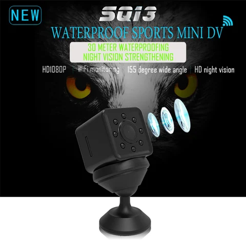 Sensor de Vídeo Transporte da Gota Wifi Mini Câmera Pequena Cam 1080 p Visão Noturna Camcorder Micro Câmeras Dvr Gravador Filmadora Sq13 hd