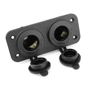 

Car Center Console Double Hole Cigarette Lighter Socket Power Plug Outlet for Car Motorcycle Marine Car USB Socket Universal New