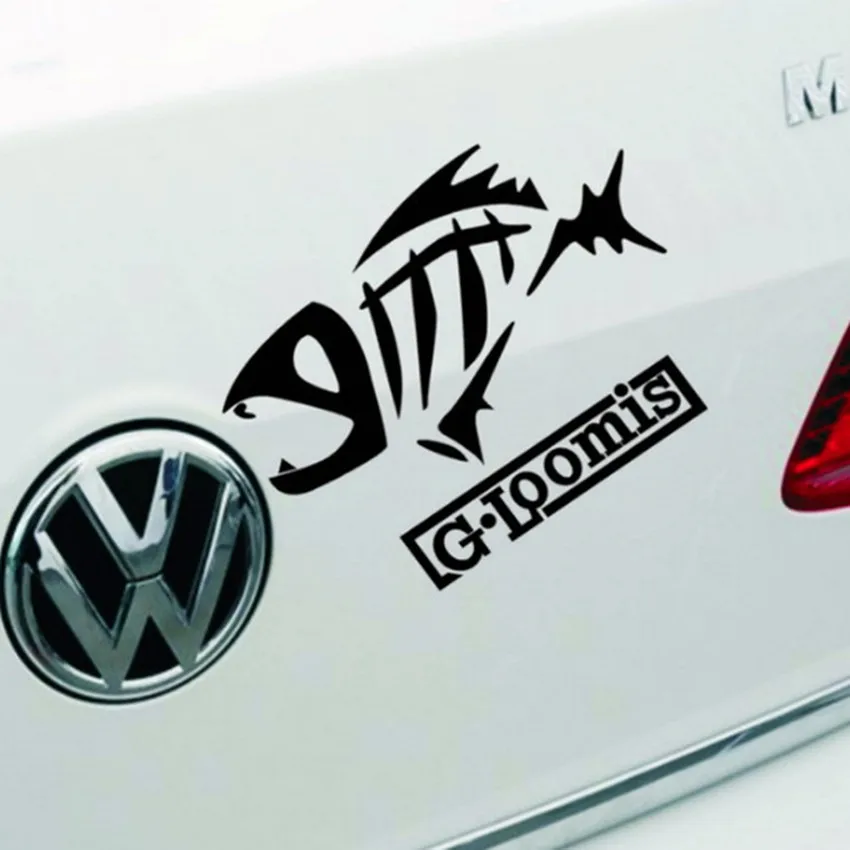 3D Skull Fish Go Fishing G Loomis Funny Car Sticker Styling Decal Accessori Auto Per Toyota Mazda Fiat Skoda Renault Kia Benz