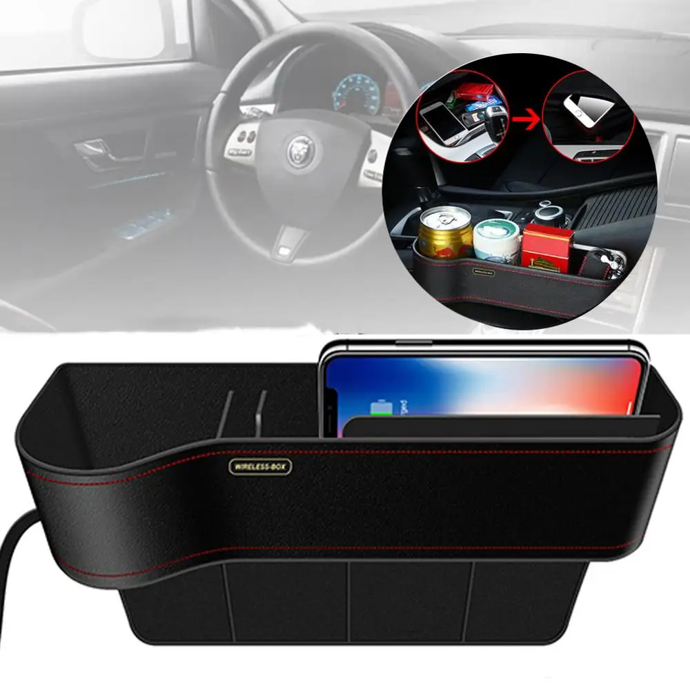 

10w Fast Wireless Charging Qi Wireless Charger Station Storage Box Case Car Phone Holder quickly Charger For iPhone Samsung