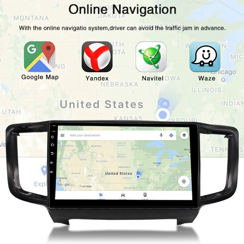 1 + 16G Android 8 автомобильный радиоприемник мультимедийный плеер для Honda Odyssey 2015 2019