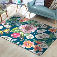 SunnyRain 1 шт. флисовые цветы 3D коврики для гостиной и ковры для кухни кровати комнаты ковры скольжение сопротивление