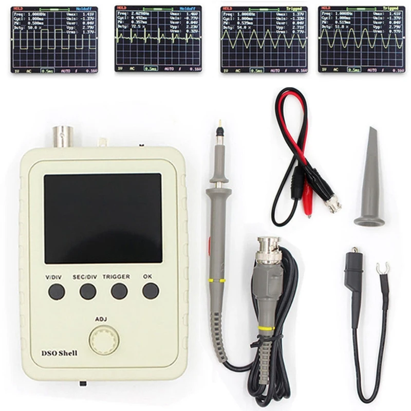 2,4 дюймовый TFT DIY цифровой осциллограф комплект с адаптером питания и bnc-зажимом кабель зонд DS0150