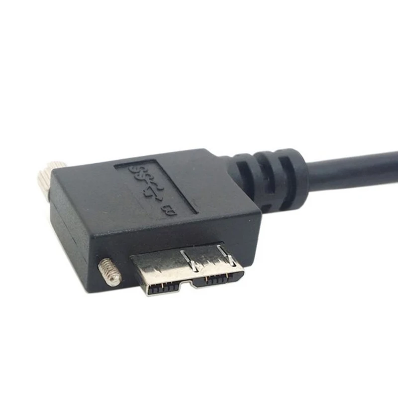 USB 3,0 A штекер Micro-B левый Угловой 90 градусов кабель с запирающими винтами для Nikon D800 D800E D810 15ft 5 м