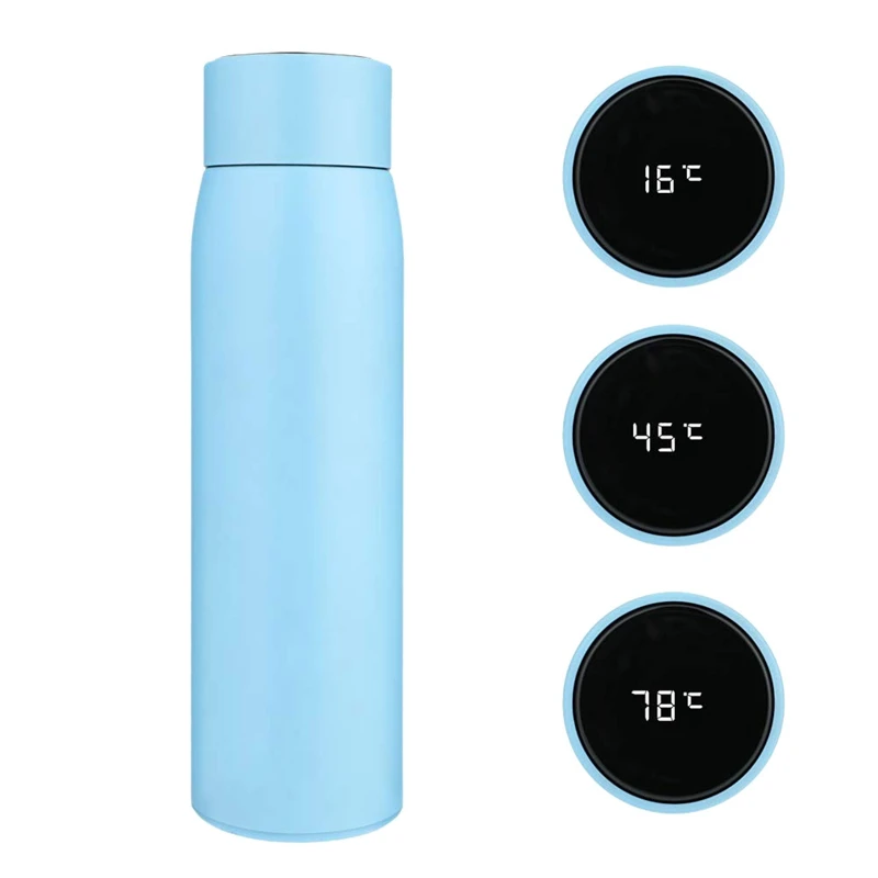 

Smart Water Bottle Cup, Vacuum Insulated Double Walled Stainless Steel Water Bottle Keep Drink Hot & Cold, Temperature Display S