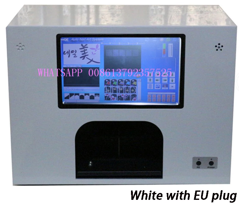 3 цветы печатная машина обновленный цветочный принтер и принтер для ногтей 5 ногтей печать одновременно wifi и bluetooth - Цвет: WHITE EU plug