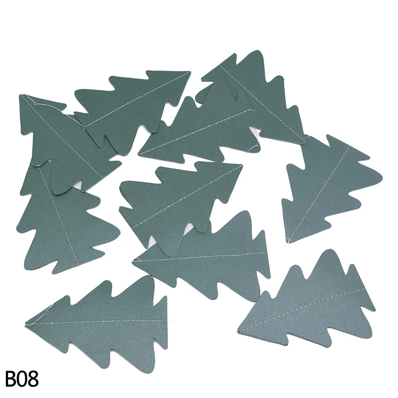 B08 dark green 1 шт 2,5 м Рождественская елка Бумажная гирлянда Настенное подвесное украшение для свадьбы дня рождения Рождественский орнамент с рождественской елкой - Цвет: B08 dark green