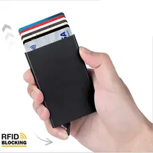 Противокражная идентификационная кредитная карта, тонкие алюминиевые металлические кошельки, Карманный чехол для мужчин и женщин, коробка для кредитных карт Противокражная идентификационная кредитная карта, тонкие алюминиевые металлические кошельки, Карманный чехол для мужчин и женщин, коробка для кредитных карт