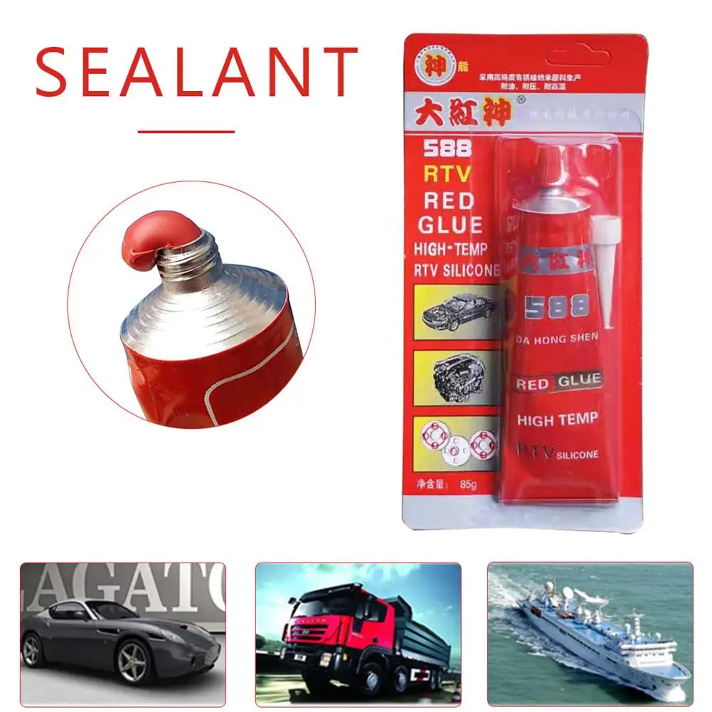 85g сильный клей высокое Температура герметик RTV красный крепежный для фиксации
