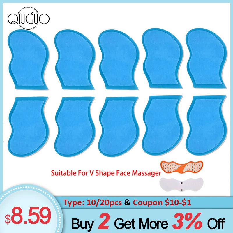 

10pcs/20pcs Replacement Gel Pads For EMS Face Massager Electric Facial Lifting Silicone Patch Stickers