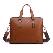 Men's Waterproof Leather Business Briefcase 14 Inch Laptop Tablet Leather Shoulder Bag Messenger Bag Men's Bag Tote