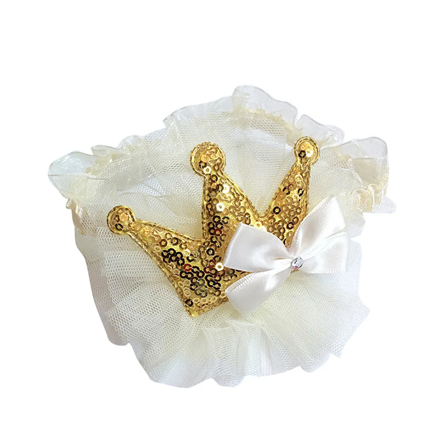 

Headband Baby Fashion Baby Girls Princess Lace Gauze Bowknot Crown Headbands Elastic Hairbands Cute Sweet Turban