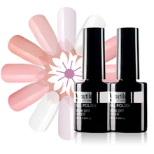 Beautilux 1pc claro branco leitoso camuflagem nude rosa borracha base casaco gel polonês uv led embeber fora gel unha polonês 10ml(China)