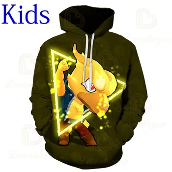 

2 To 13 Years Crow Shooting Game 3d Print Clothing Kids Boys Girls Hoodies Sweatshirt Outerwear Spike Children Hoodie