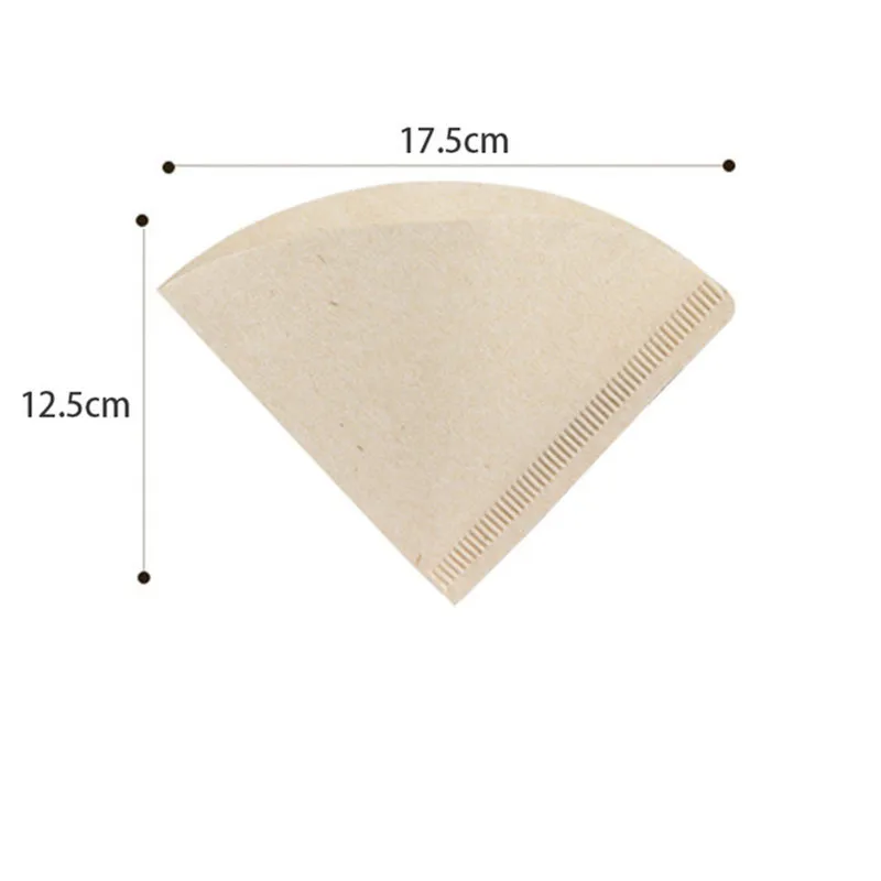 100 Pcs large 100 шт. деревянный ручной V60 капельного бумажный фильтр для кофе 102 Кофе мешок-сито для эспрессо, чая принадлежности, ложки-ситечки - Цвет: 100 Pcs large