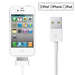 Высококачественный usb-кабель для Apple iPhone 4 4S iPad 1 2 3 ipod touch 4 iOS 2 метра 100 см длинный провод для зарядного устройства