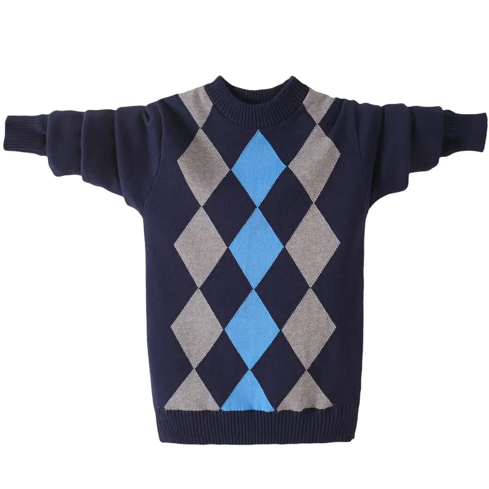 

2019 Winter Cotton products clothing Boy's clothes O-Neck pullover Sweater winter Keep warm Kids clothes children's Sweater