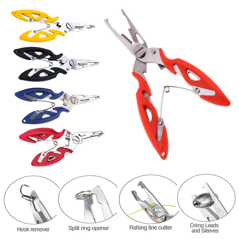 

Split Ring fly Line Wire angle hook remover Braid scissor multi Tool Control Fisherman lure bait Cutter Opener tackle Fish Plier