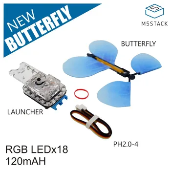 

M5Stack Official New Butterfly Launcher with RGB LED and GROVE Cable Adapter Children's Magic Prop Toy
