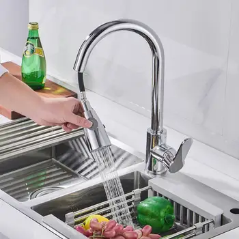 

Kitchen Faucet Retractable Sink Brass Kitchen Faucets For Kitchen Hot And Cold Pull-Out Water Filter Tap Sink Mixer