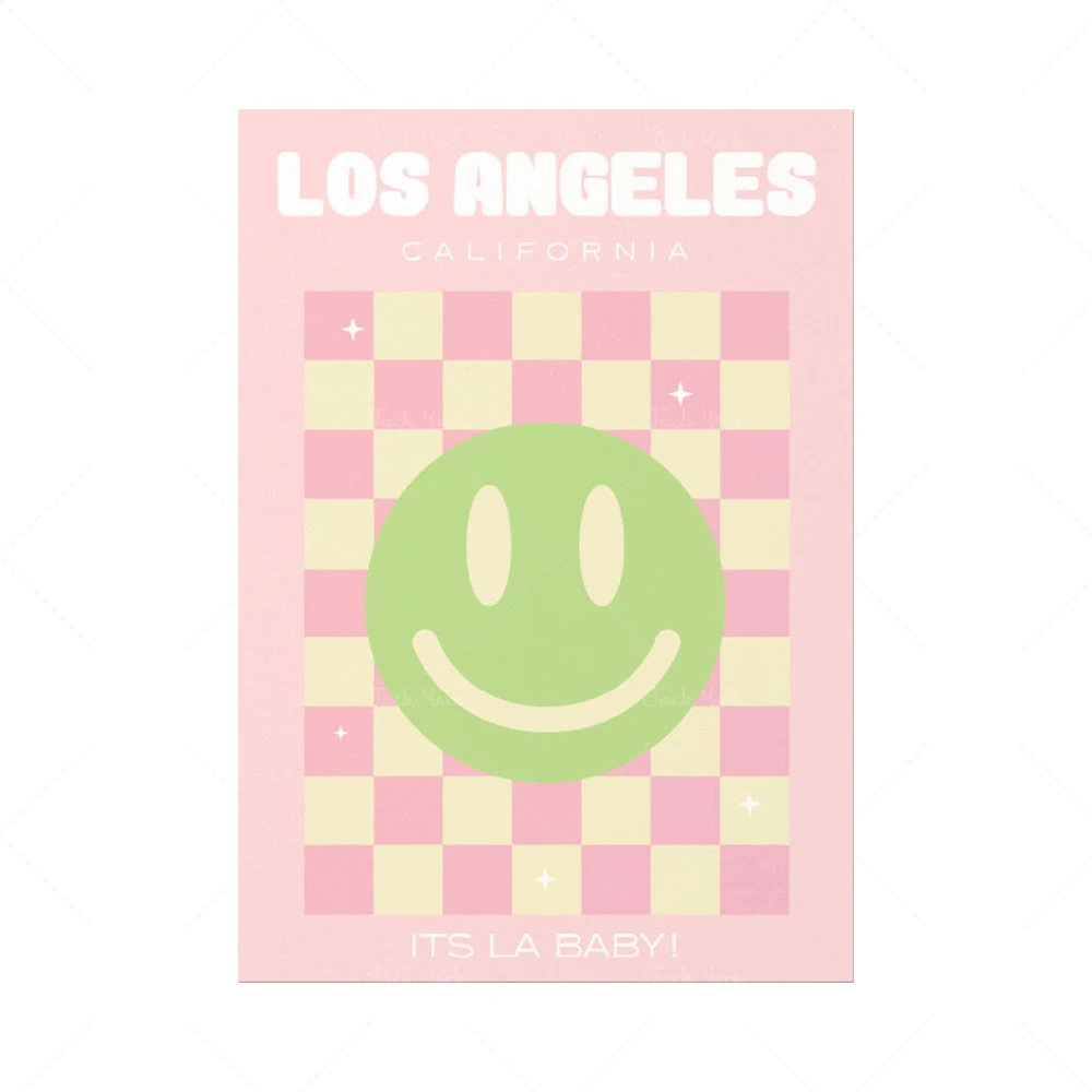 Set of 6 California Fashion Prints, A3, A4 Poster, Retro