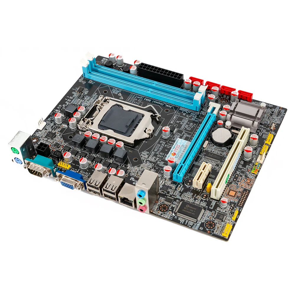 Huanan Zhi H55 M-ATX материнская плата для Intel LGA 1156 i3 i5 i7 DDR3 16 Гб SATA2.0 PCI-E VGA 9-контактный COM Порты и разъёмы