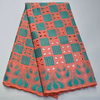

High Quality Nigerian Swiss Voile Lace In Switzerland Minimal Holes For Ventilation African Cotton Lace Fabric For Sewing AW8-69