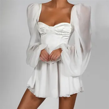 

2020 Spring-Summer-Lantern-Sleeve Open Back Zipper Slim-Fit T-shirt