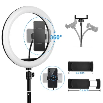

12 Inch Photography Ring Lights Ringlight LED Selfie Ring Light For Youtube Phone Stand Holder PTZ Live Aro De Luz Lamp