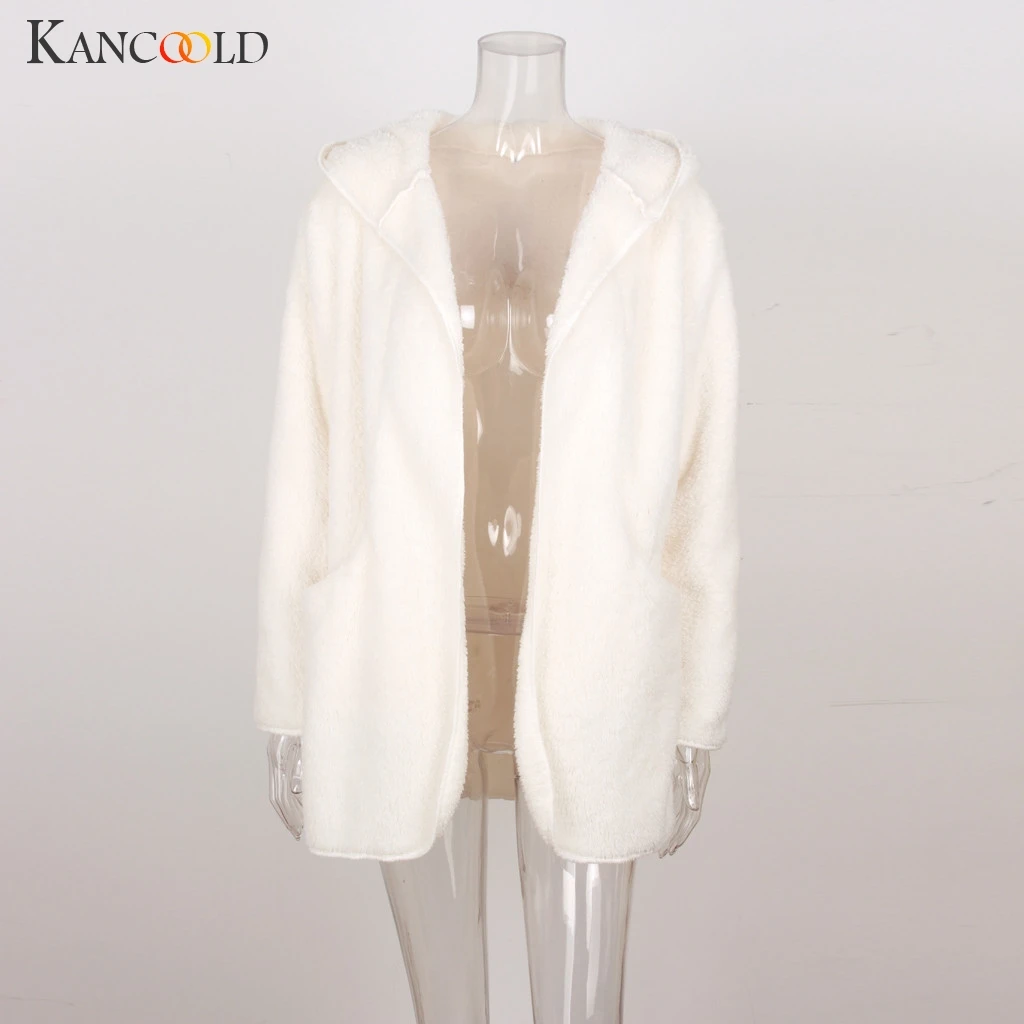 KANCOOLD пальто женские осень зима искусственный длинный рукав кардиган с капюшоном согреться модные новые женские пальто и куртки 2019JUL30